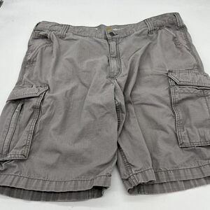 Carhartt Shorts Mens 42 Gray Cargo Carpenter Force Relaxed Fit 100% Cotton Logo